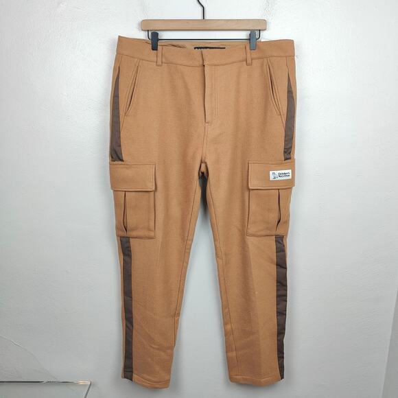 Octobers Very Own OVO Cargo Pants Mens 40 Brown Cool Blend Drake Rap Hip Hop Owl - Picture 1 of 12